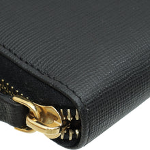 Fendi Black Vitello Elite Zippy Wallet