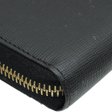 Fendi Black Vitello Elite Zippy Wallet