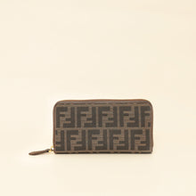 Fendi Tobacco Zucca Zip Around Long Wallet