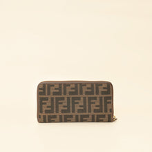 Fendi Tobacco Zucca Zip Around Long Wallet