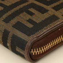 Fendi Tobacco Zucca Zip Around Long Wallet
