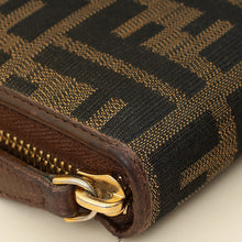 Fendi Tobacco Zucca Zip Around Long Wallet