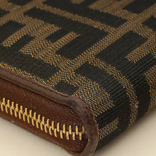 Fendi Tobacco Zucca Zip Around Long Wallet