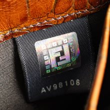 Fendi Bicolor Zucca Croco Embossed Continental Wallet