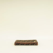 Fendi Bicolor Zucca Croco Embossed Continental Wallet
