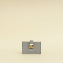 Fendi Grey Single Stud Gusseted Card Holder