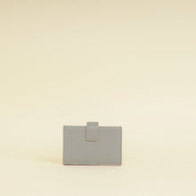 Fendi Grey Single Stud Gusseted Card Holder