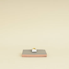 Fendi Grey Single Stud Gusseted Card Holder