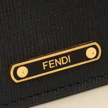 Fendi Black Logo Gusseted Card Holder