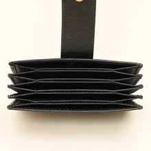 Fendi Black Logo Gusseted Card Holder