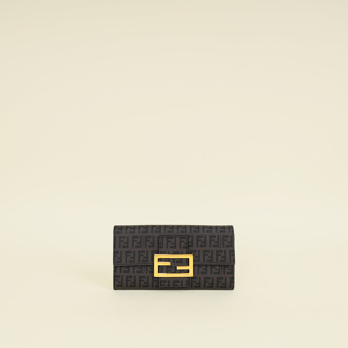 Fendi Brown Spalmati Zucchino Baguette Wallet