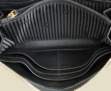 Fendi Black FF Embossed Zippy Wallet