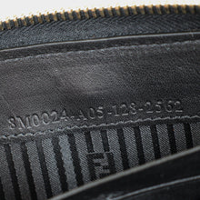 Fendi Black FF Embossed Zippy Wallet