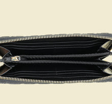 Fendi Black FF Embossed Zippy Wallet