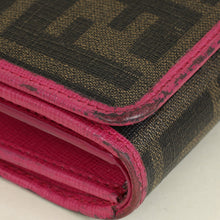 Fendi Bicolor FF Zucca Trifold Continental Wallet