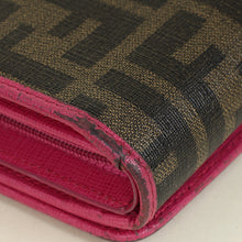 Fendi Bicolor FF Zucca Trifold Continental Wallet