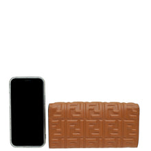 Fendi Caramel Baguette Continental Wallet on Chain