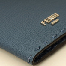 Fendi Myrtle Blue Selleria Card Holder