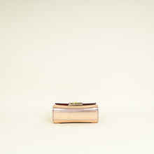 Gucci Metallic Pink Gold Middle East Exclusive Python Padlock Chain Small Shoulder Bag
