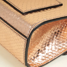 Gucci Metallic Pink Gold Middle East Exclusive Python Padlock Chain Small Shoulder Bag