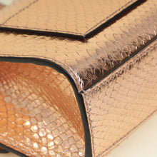 Gucci Metallic Pink Gold Middle East Exclusive Python Padlock Chain Small Shoulder Bag