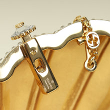 Gucci Gold Seashell Chain Clutch Bag