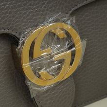 Gucci Gray Interlocking G Flap Small Shoulder Bag