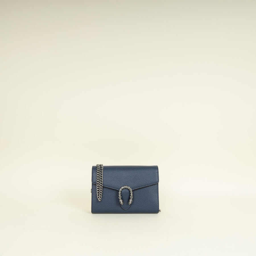 Gucci Blue Dionysus Crystal Mini Wallet on Chain