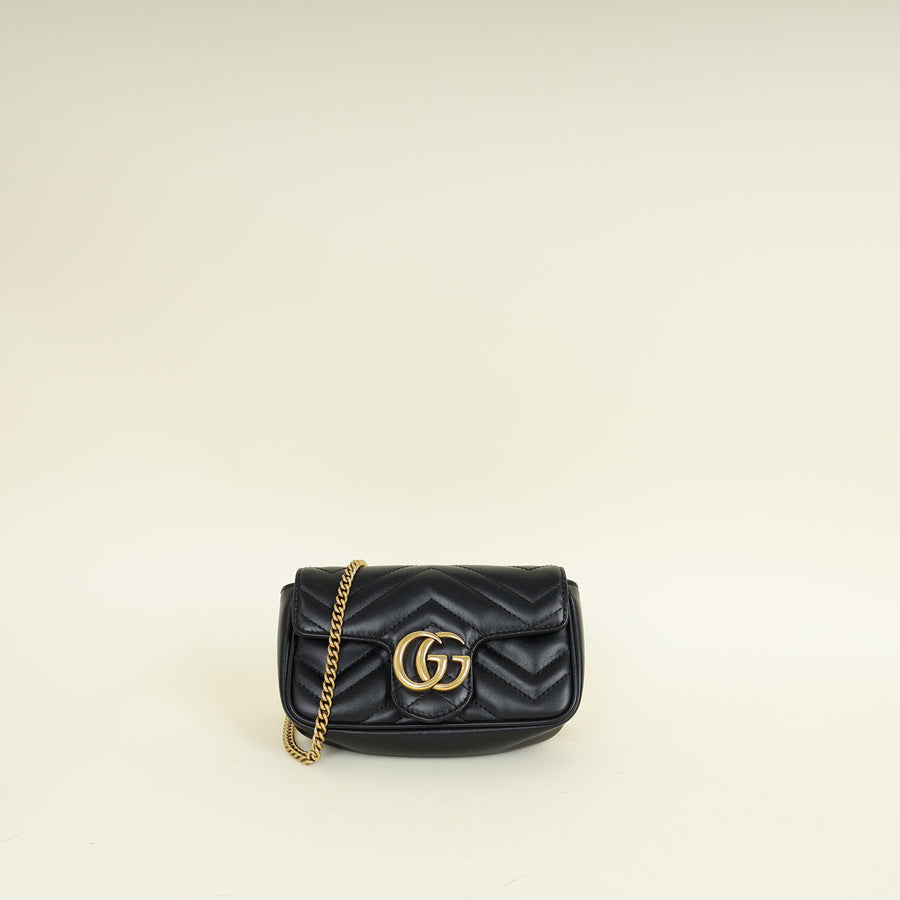 Gucci Black GG Marmont Mini Shoulder Bag