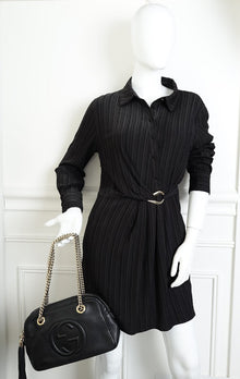 Gucci Black Soho Tassel Zip Chain Shoulder Bag