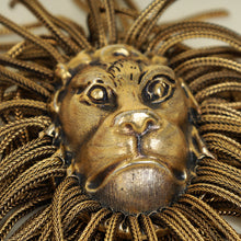 Gucci Gold Lionhead Fringed Brooch