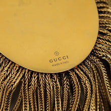 Gucci Gold Lionhead Fringed Brooch