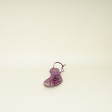 Gucci Violet GG Thong Ankle Strap Flat Sandals 39.5