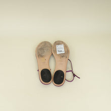 Gucci Violet GG Thong Ankle Strap Flat Sandals 39.5