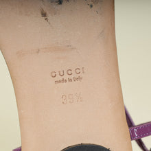 Gucci Violet GG Thong Ankle Strap Flat Sandals 39.5