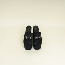 Gucci Black GG Horsebit Wedge Sandal 37