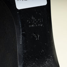 Gucci Black GG Horsebit Wedge Sandal 37