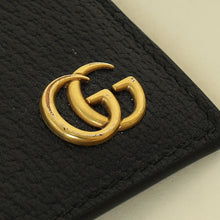 Gucci Black GG Marmont Bi-fold Card Case Wallet