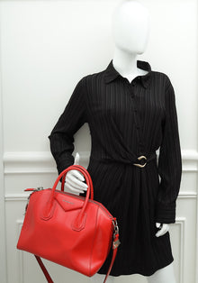 Givenchy Red Antigona Tote Small Bag