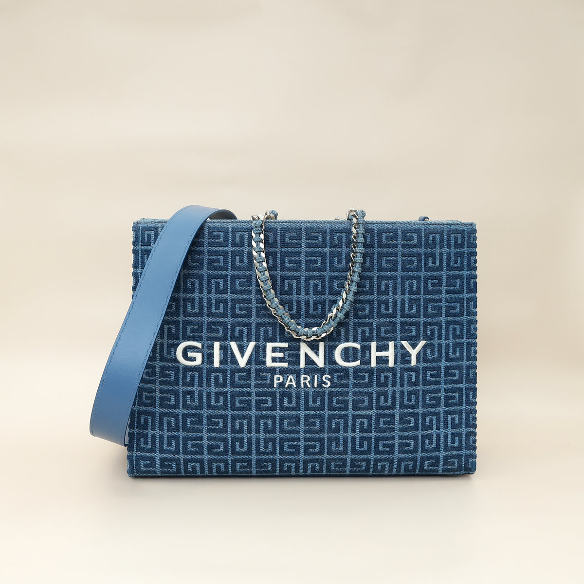 Givenchy Blue G Denim Tote Medium Bag