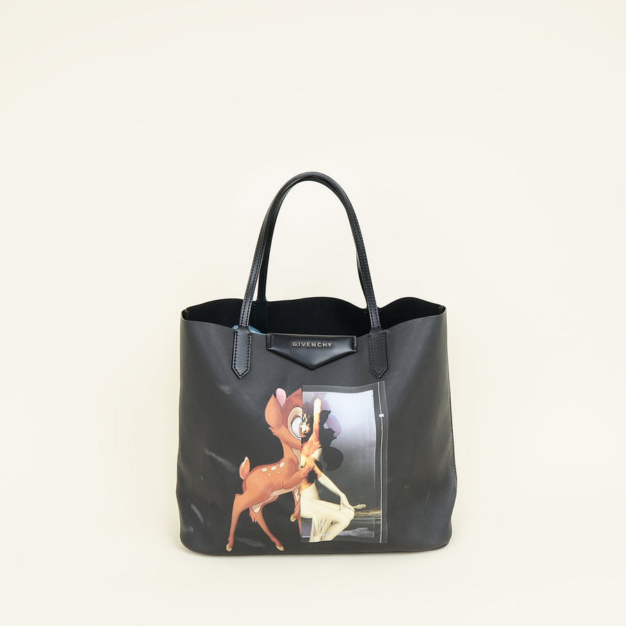 Givenchy Black Bambi Antigona Large Tote Bag