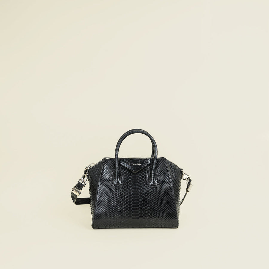 Givenchy Black Python Antigona Tote Small Bag