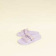 Givenchy Lilac Transparent Rubber Logo Slide Sandals 37
