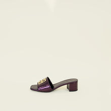 Givenchy Metallic Violet 4G Embossed Mules 39