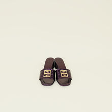 Givenchy Metallic Violet 4G Embossed Mules 39