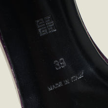 Givenchy Metallic Violet 4G Embossed Mules 39