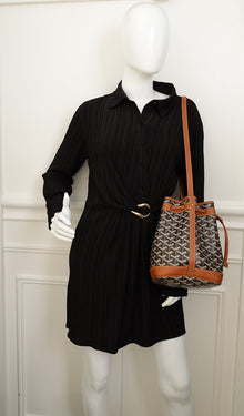 Goyard Bicolor Goyardine Petit Flot Bucket Bag