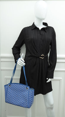 Goyard Blue Goyardine Rouette Souple Tote Bag