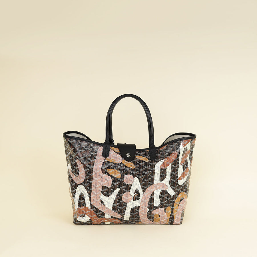 Goyard Black Multicolor Ltd. Ed. Lettres Camouflage Saint Louis PM Bag