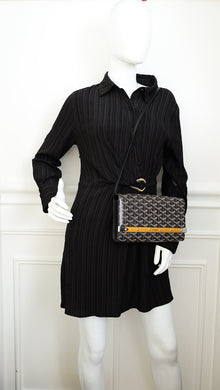 Goyard Black Goyardine Monte Carlo PM Clutch